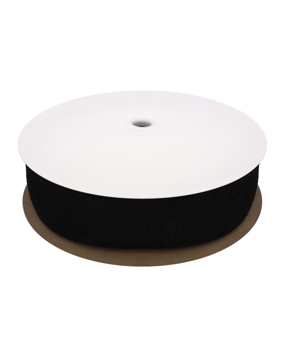 Elastisches Flauschband - 80mm breit - Schwarz - 18m Rolle, Picture 2