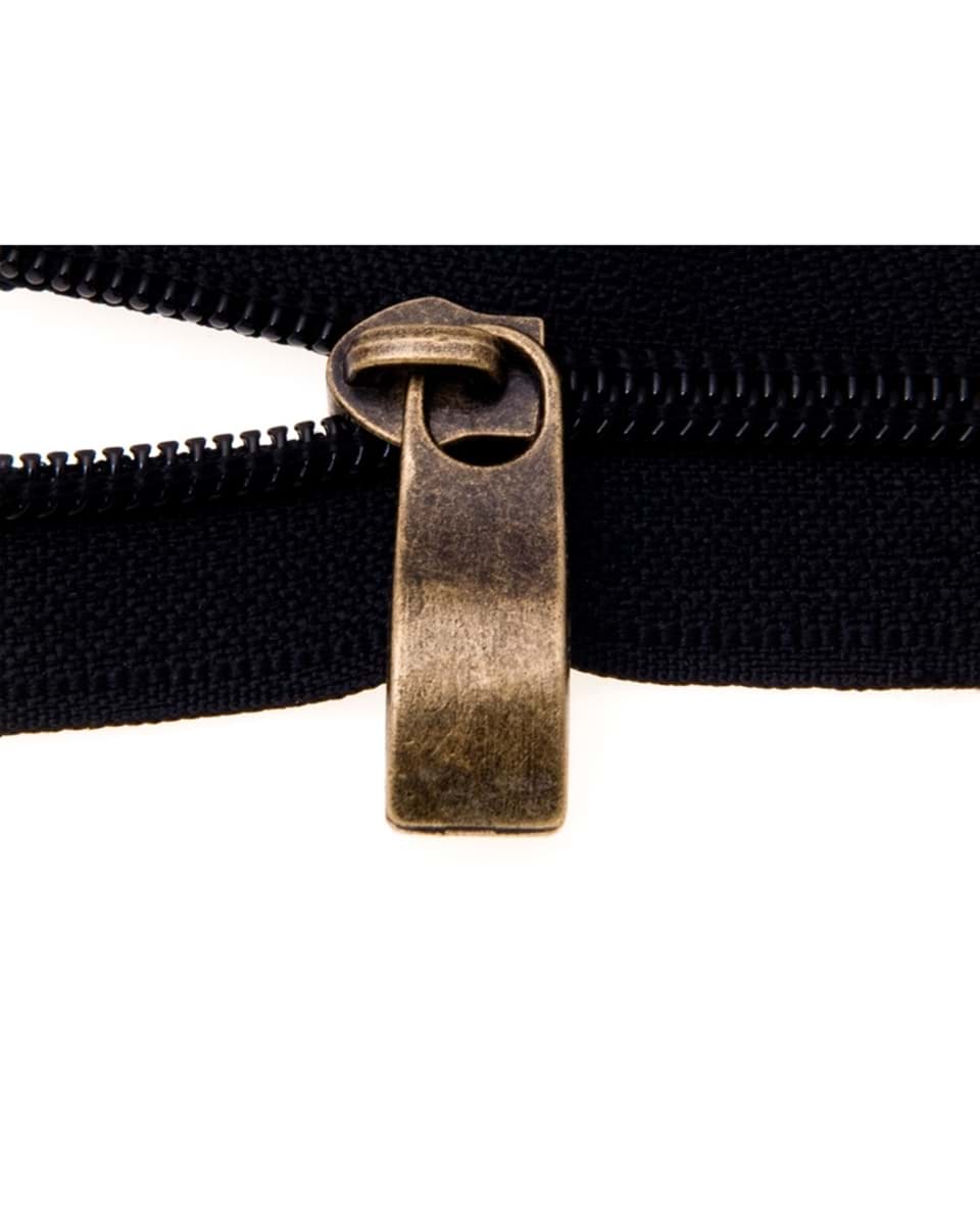 slider - antique / wide Form - for 5mm zippers - 10 pieces