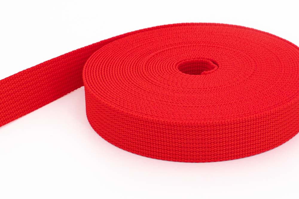 50m PP webbing - 40mm width - 1,8mm thick - red (UV)