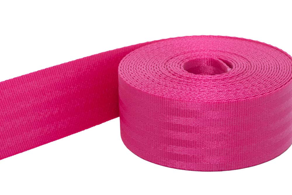 50m safety webbing - pink - made of polyamide - 48mm wide - load capacity: up to 2t