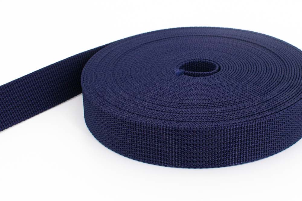 50m PP webbing - 30mm width - 1,8mm thick - dark blue (UV)