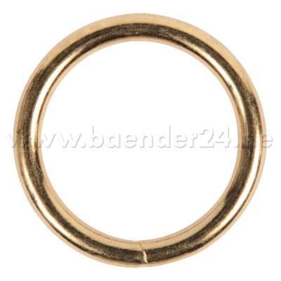 40mm toroidal ring - brass-plated - welded from steel - 10 pieces