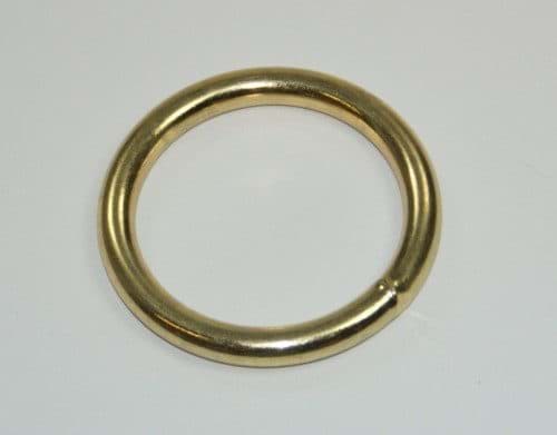 40mm toroidal ring - brass-plated - welded from steel - 10 pieces, Picture 3