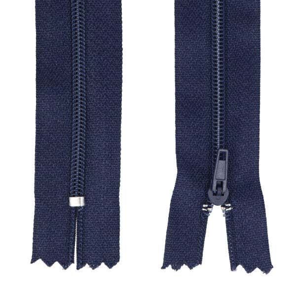 zipper - 40cm long - colour: dark blue - 1 piece
