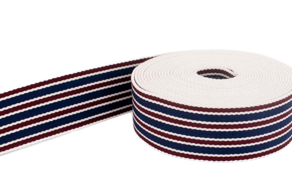 1m belt strap / bags webbing - colour: three-colour stripe 340 - 40mm wide