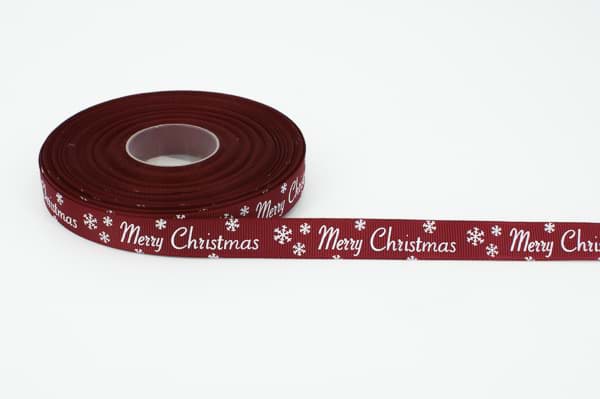 1m webbing - 15mm wide - Merry Christmas