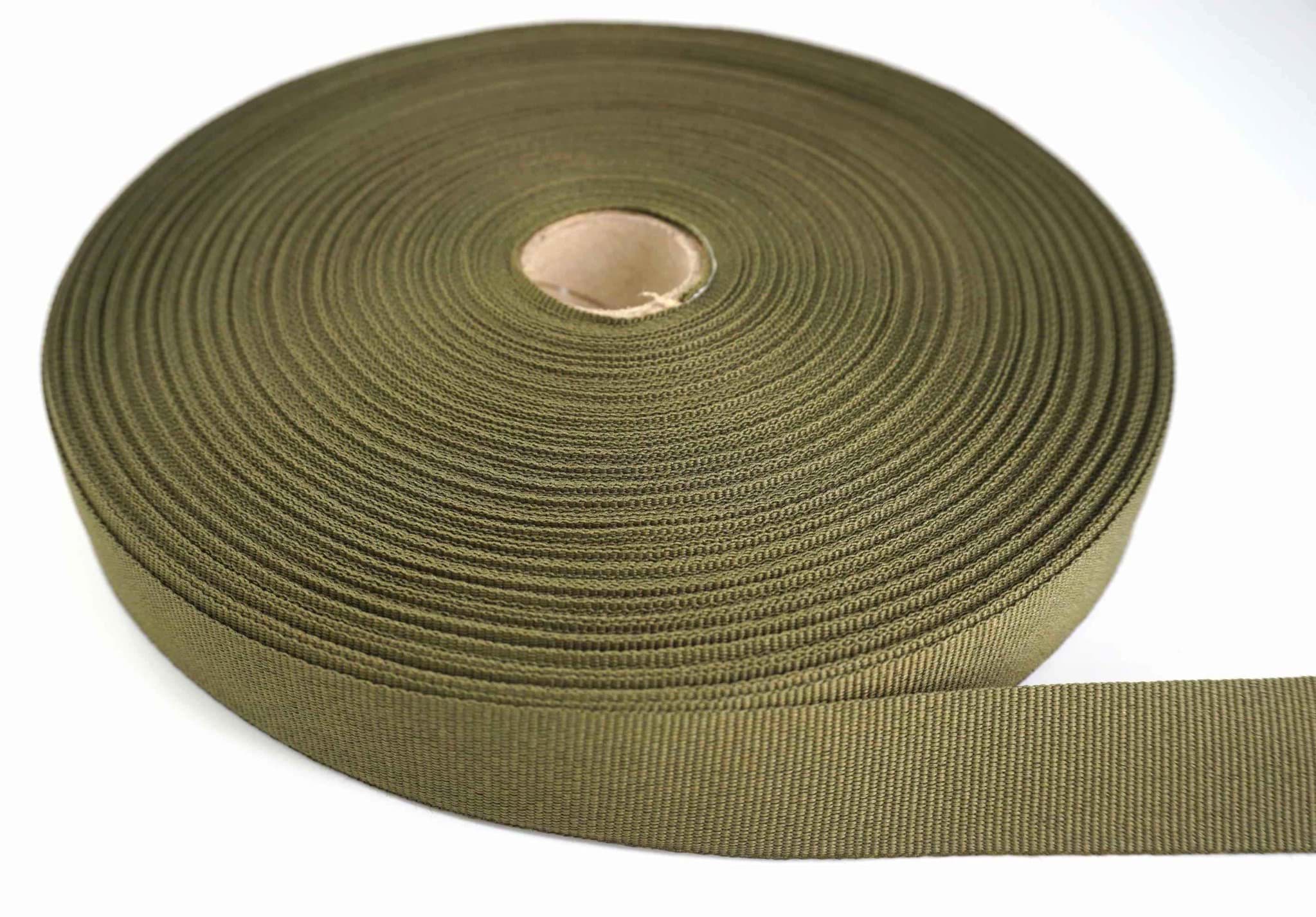 50m Rolle Ripsband / Einfassband aus Polyester - 20mm breit - khaki