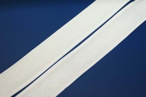 25m selbstklebendes Klettband (Flausch & Haken) - 25mm breit - Farbe: weiß