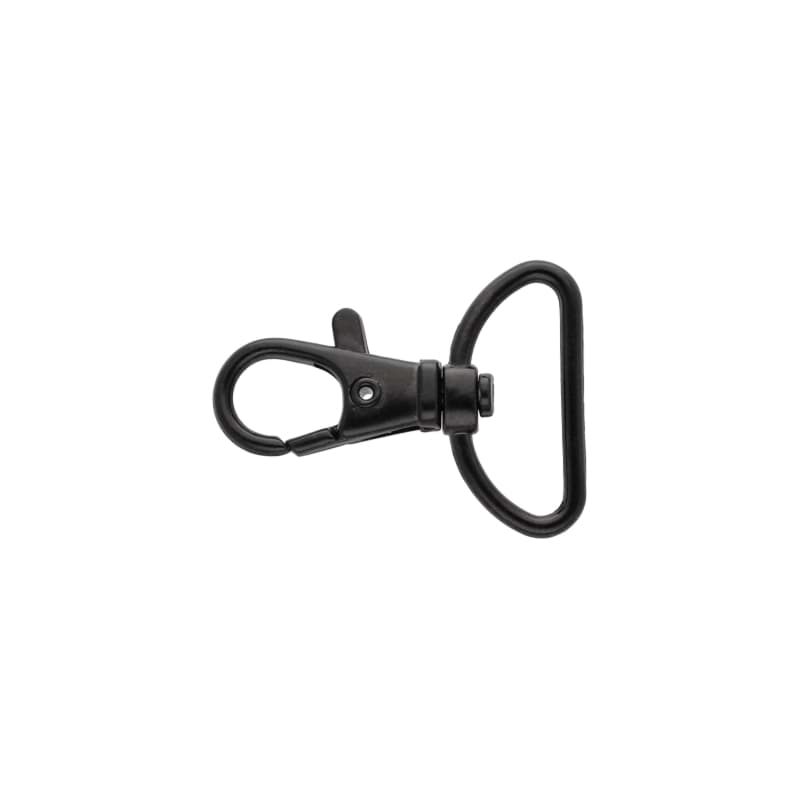 1" Karabinerhaken aus Zinkdruckguss - 25mm Durchlass - schwarz - 50 Stück