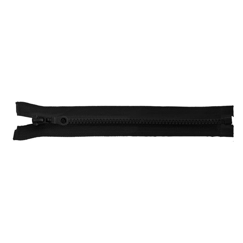 Jacken Reißverschluss teilbar - 80cm lang - Schwarz - 1 Stück