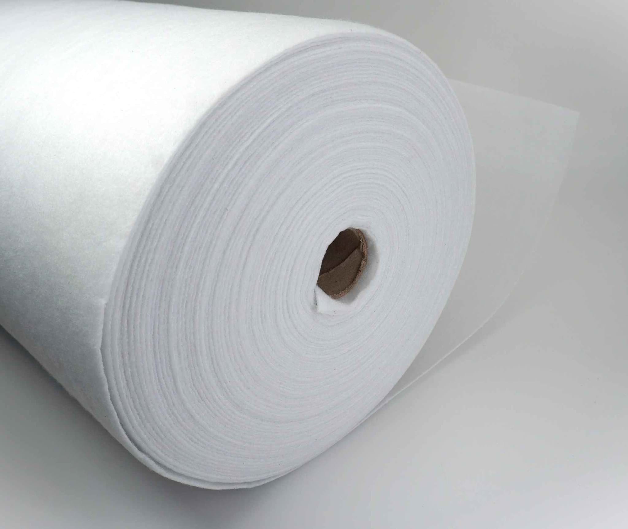 30m Rolle Vliesstoff zum Aufbügeln / Bügelvlies - 100g/m² - weiß