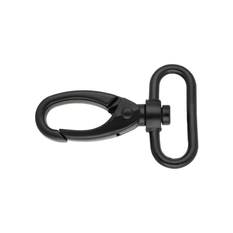 Karabiner aus Zinkdruckguss - 6cm lang - 32mm Durchlass - schwarz - 1 Stück