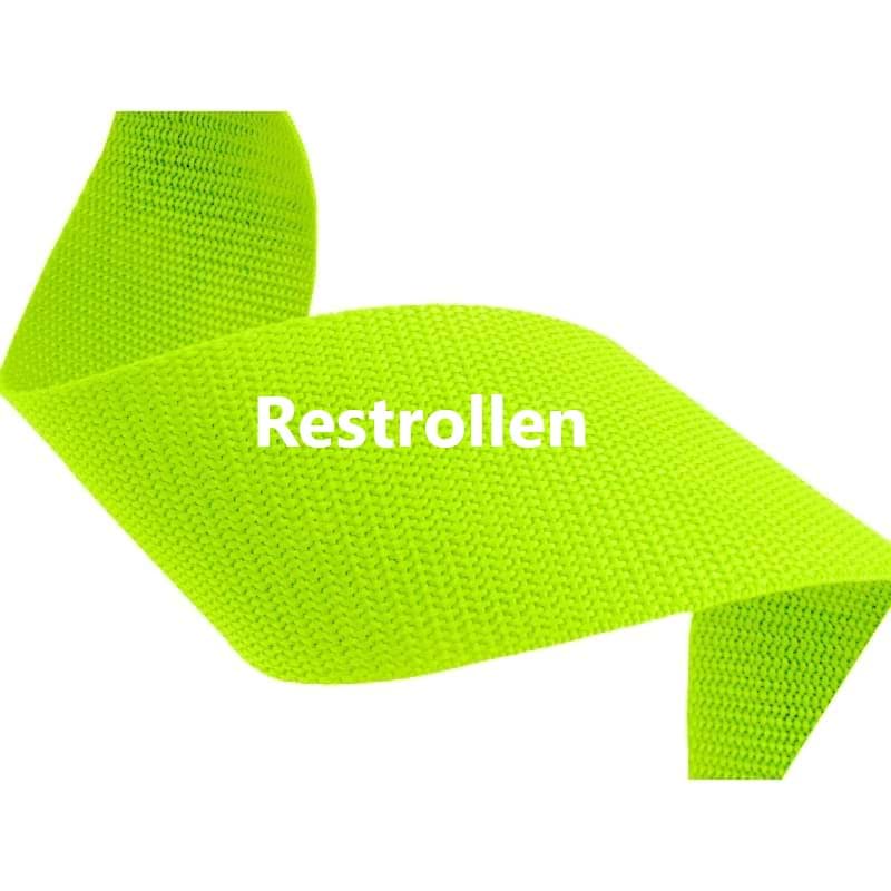 Restpostenbox 15mm breites PES-Gurtband 1,1mm stark, 42,6m - neongrün, Picture 1
