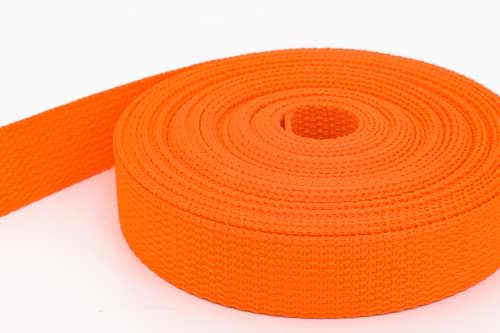 10m PP webbing - 30mm width - 1,2mm thick - orange (UV)