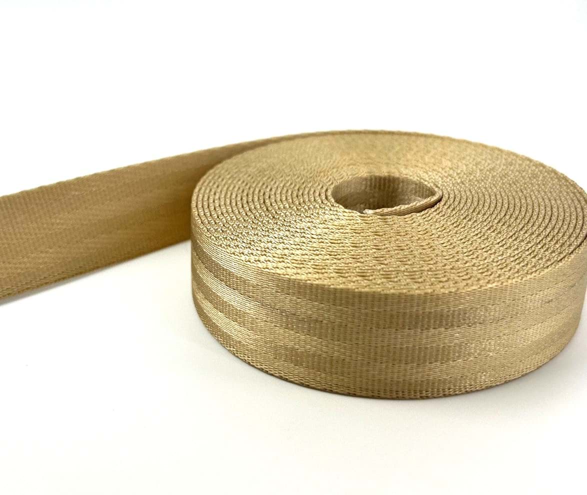 5m safety webbing / seat belt beige made of polyamide - 25mm wide - load capacity up to 1t *NEW*