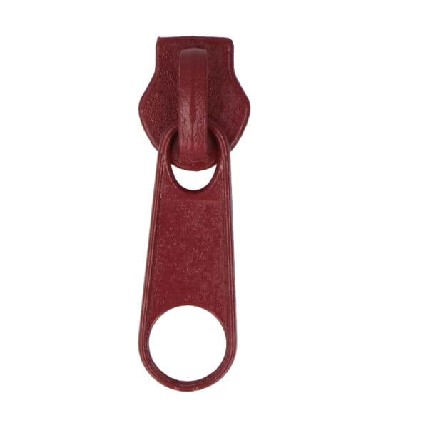 slider for 8mm zippers, color: bordeaux - 10 pieces