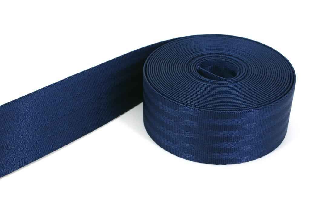 5m roll safety webbing /seat belt marine blue made of polyamide - 25mm wide - load up to 1,5t