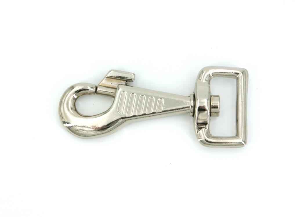 bolt carabiner 8,5cm - made of zinc die-casting - for 20mm wide webbing - 1 piece
