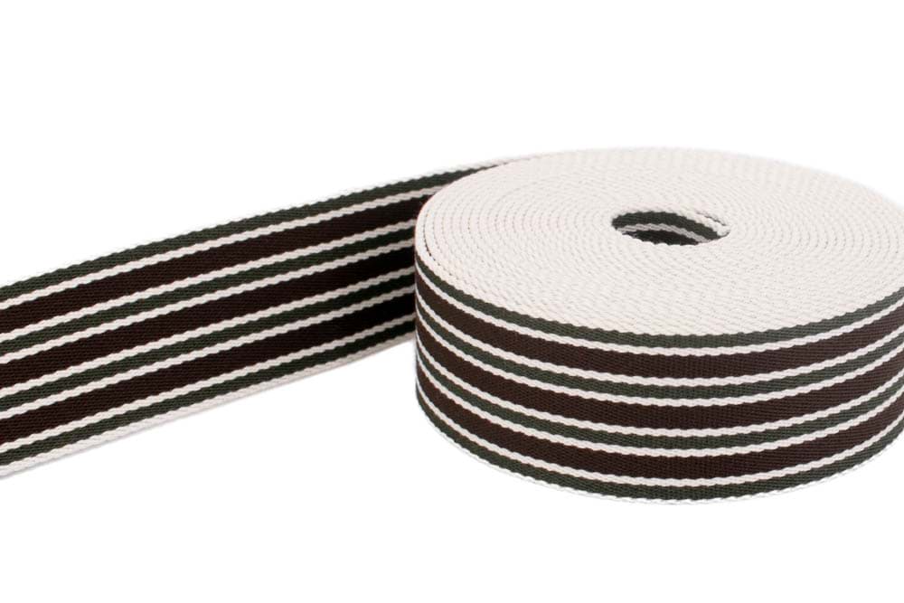 1m belt strap / bags webbing - colour: three-colour stripe 341 - 40mm wide
