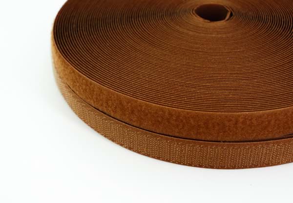 25m velcro tape (hook & loop tape) - 20mm wide - colour: light brown - for sewing