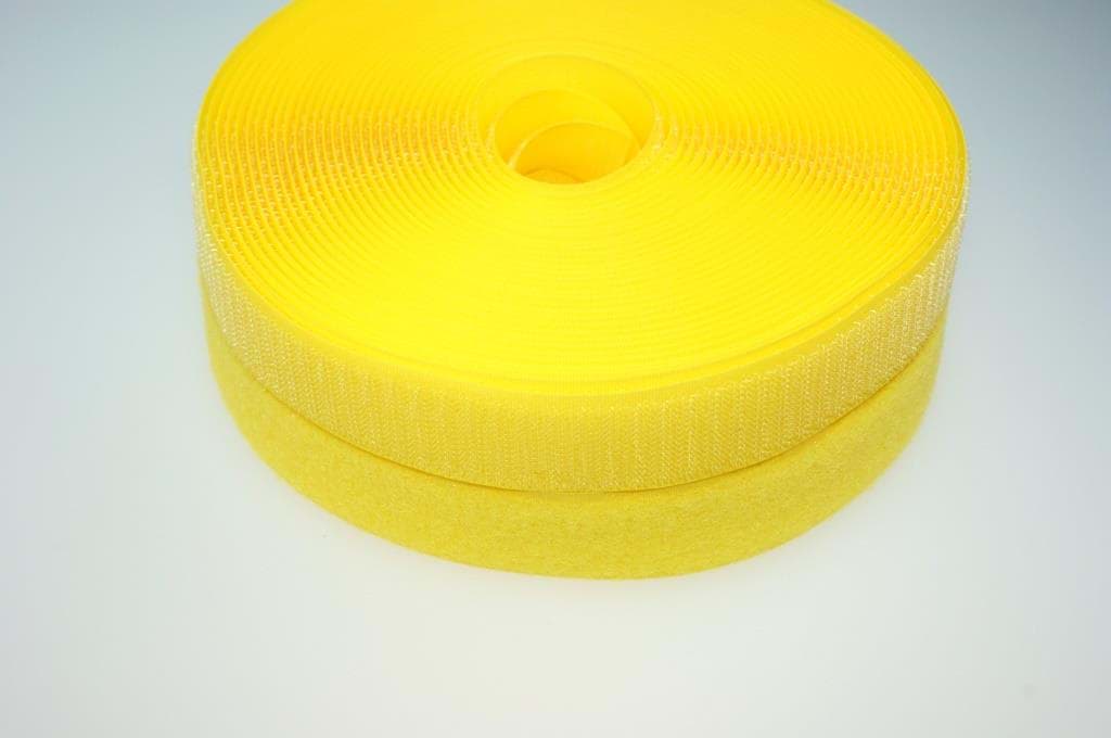 4m velcro tape (hook & loop tape) - 20mm wide - colour: yellow - for sewing