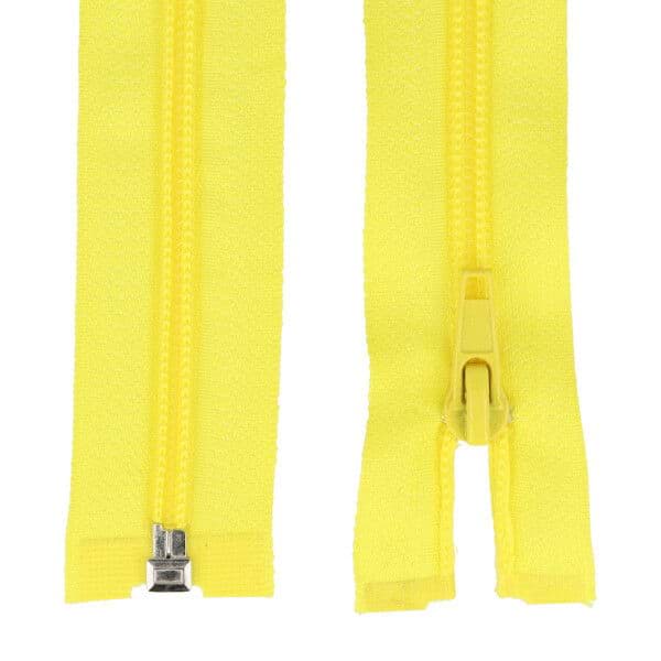 zipper separable - 30cm long - colour: yellow - 1 piece