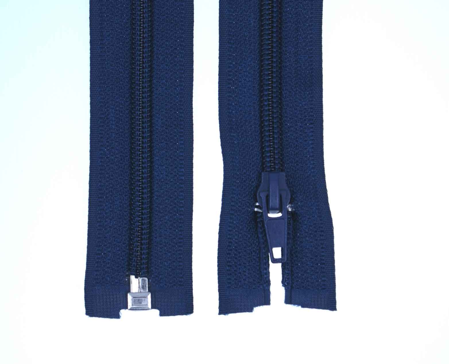 zipper separable - 25cm long - colour: dark blue - 10 pieces