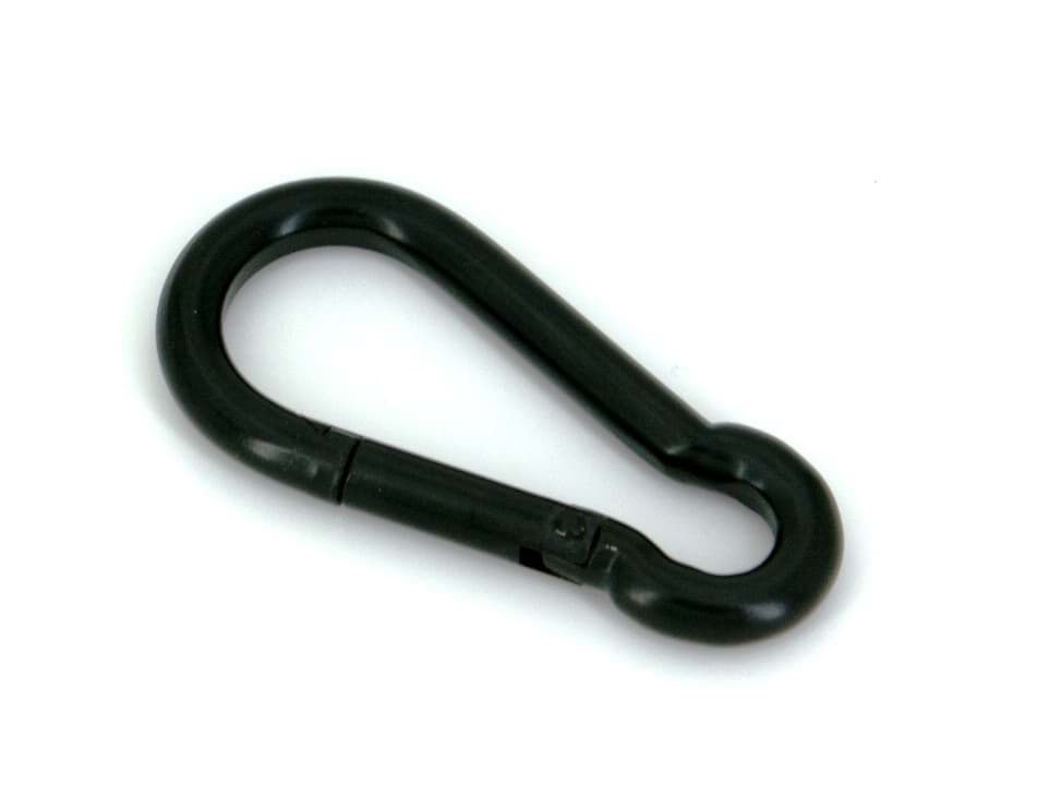 firefighter carabiners - black - 4cm long - 10 pieces