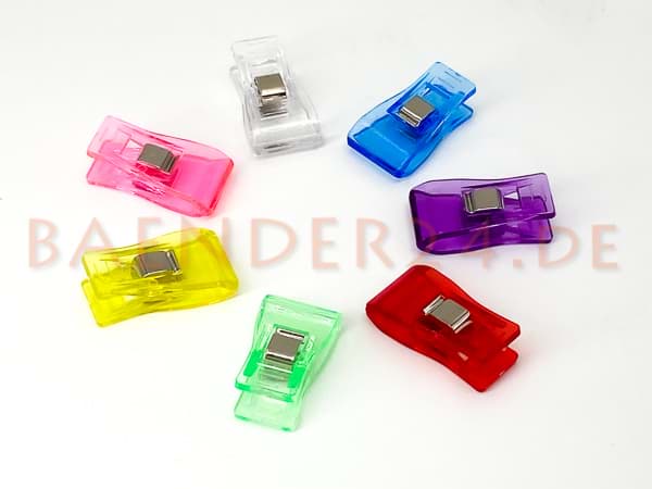 Wonderclips / cloth clamps 18mm wide - colourful mix - 50 pieces