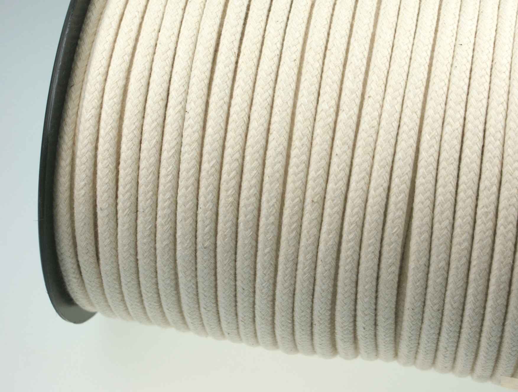 cotton cord / piping braid - 4mm - creamy white - 100m spool