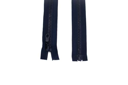 zipper for jackets separable - 50cm long - colour: dark blue - 1 piece