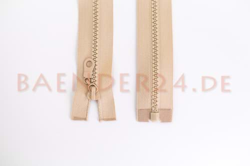 zipper for jackets separable - 70cm long - colour: natural - 1 piece