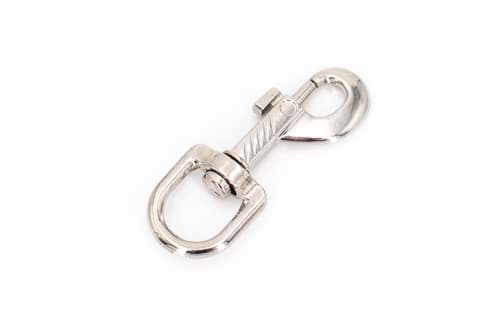 Bolzenkarabiner 8,2cm lang - Zinkdruckguss - 18mm Rundwirbel - 10 Stück