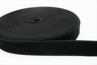 Elastisches Flauschband - 37mm breit - Schwarz - 18m Rolle