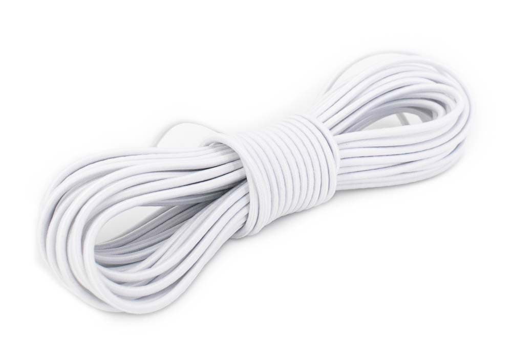 10m elastic rope/ Shock Cord - 3mm thick- white