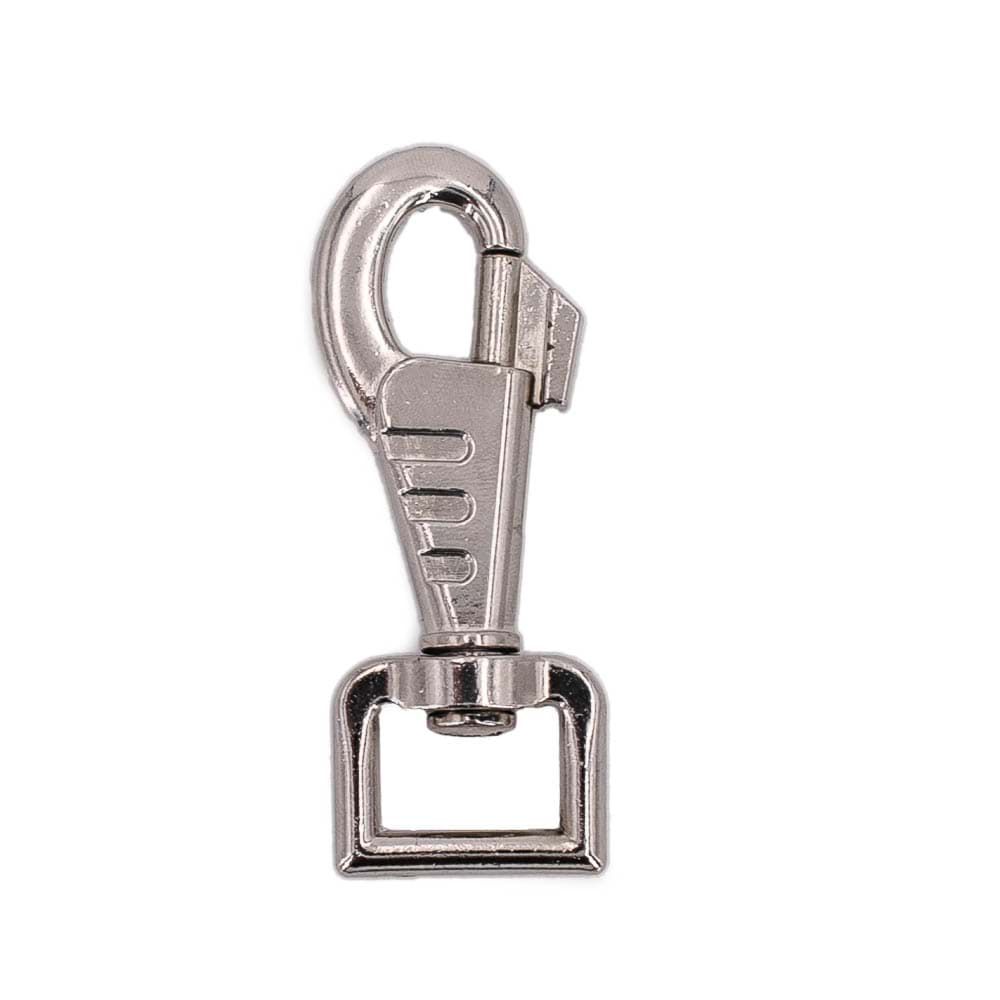 Bolzenkarabiner für 20mm Gurtband - 8,1cm lang - vernickelt - 10 Stk.