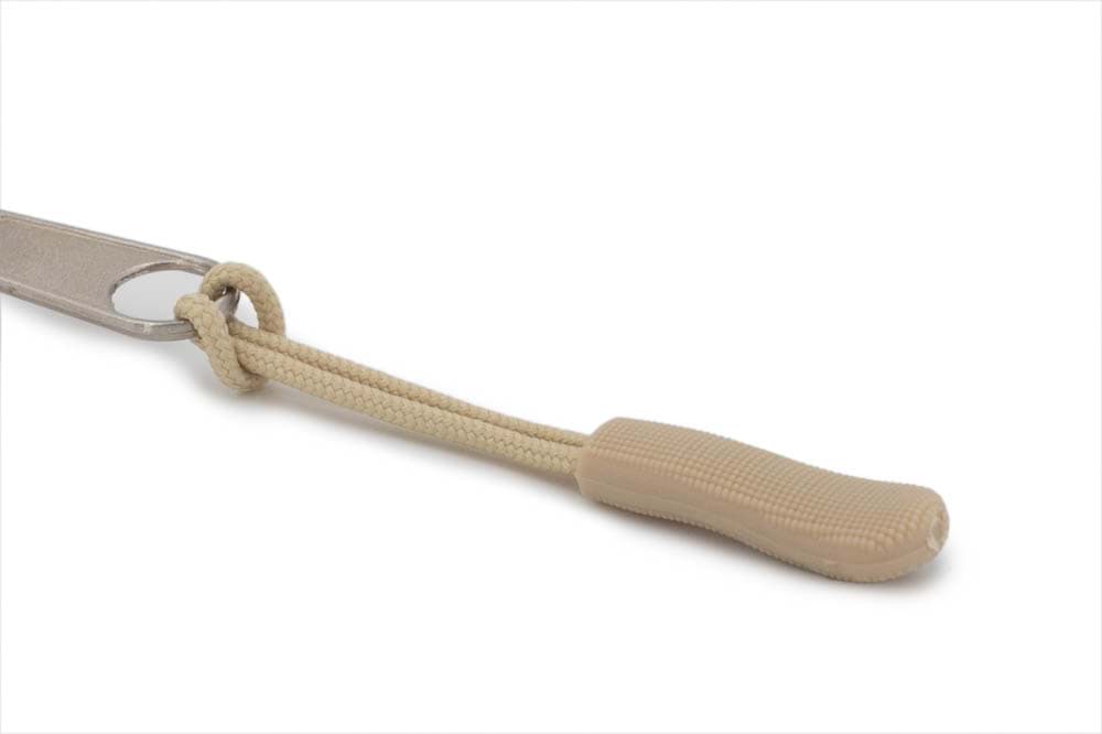 zipper pendant / zipper-strap - slim version - beige - 10 pieces