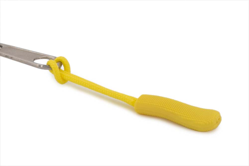 zipper pendant / zipper-strap - slim version - yellow - 10 pieces