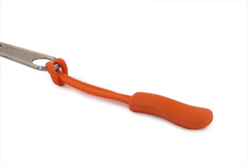 zipper pendant / zipper-strap - slim version - orange - 10 pieces