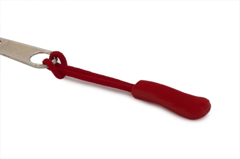 zipper pendant / zipper-strap - slim version - dark red - 10 pieces