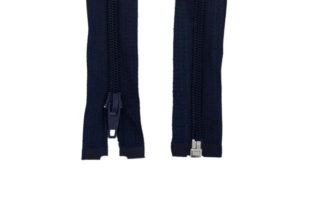zipper separable - 70cm long - colour: dark blue - 10 pieces