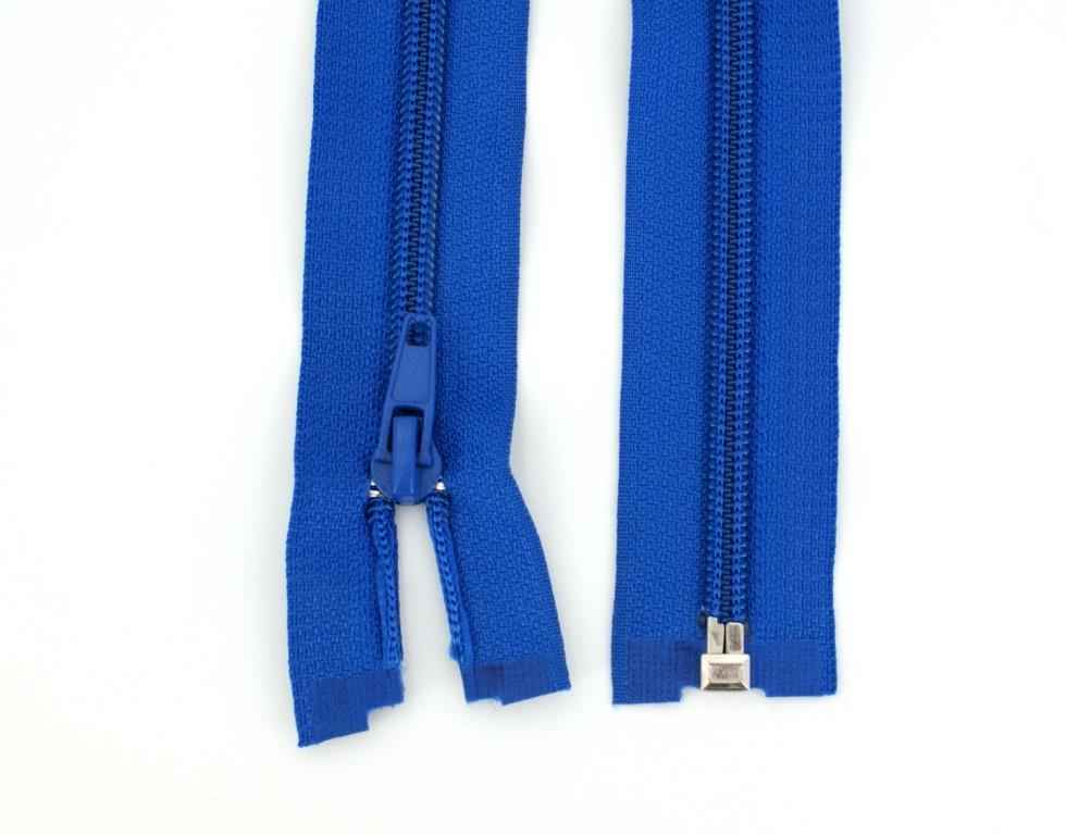 zipper separable - 60cm long - colour: blue - 10 pieces