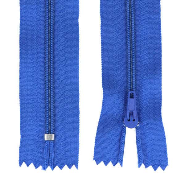 zipper - 14cm long - colour: blue - 25 pieces