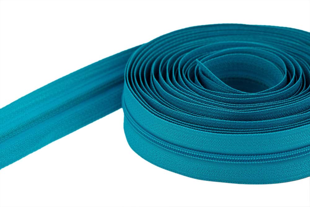 5m zipper - 3mm rail - colour: turquoise