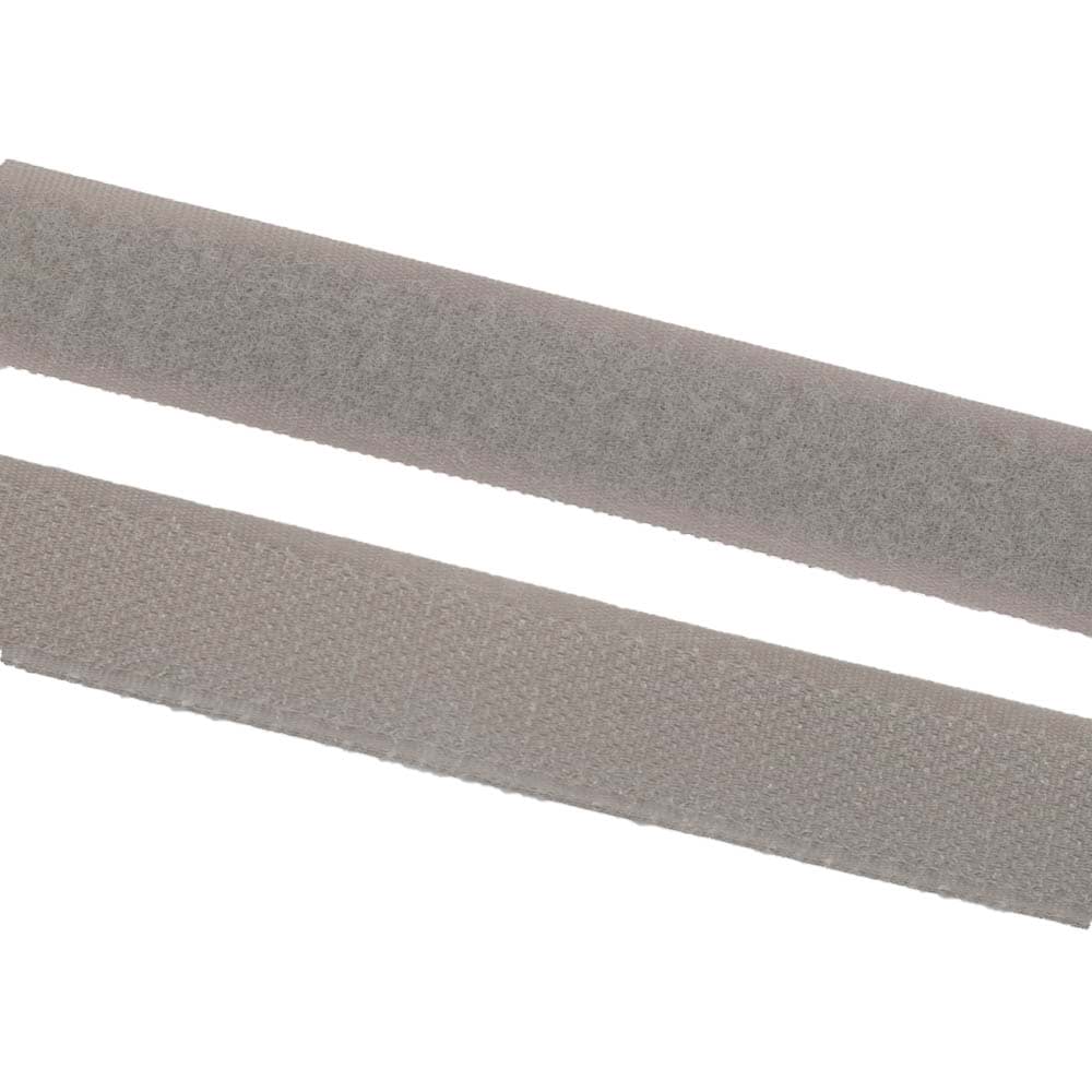 25m Velcro tape (loop & hook) - 20mm wide - colour: sand grey - for sewing