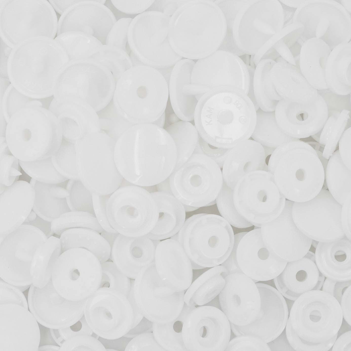 KAM Snaps T5 buttons 12,4mm - 50 pieces - white