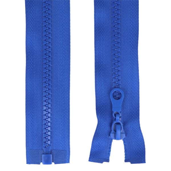 zipper for jackets separable - 60cm long - blue - 1 piece