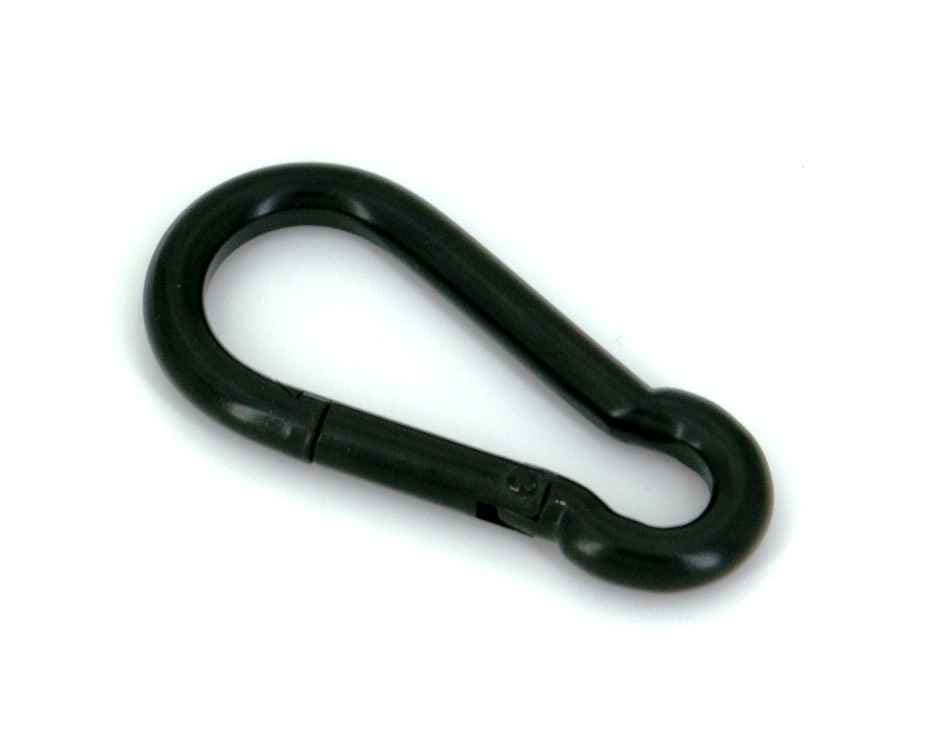 firefighter carabiner - 60 x 6mm - black - 1 piece