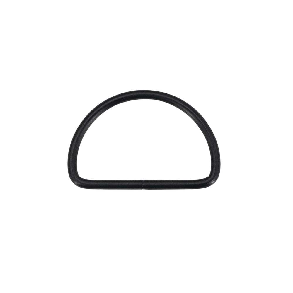 40 x 25 x 3mm D-Ring  aus Stahl - schwarz - 50 Stück