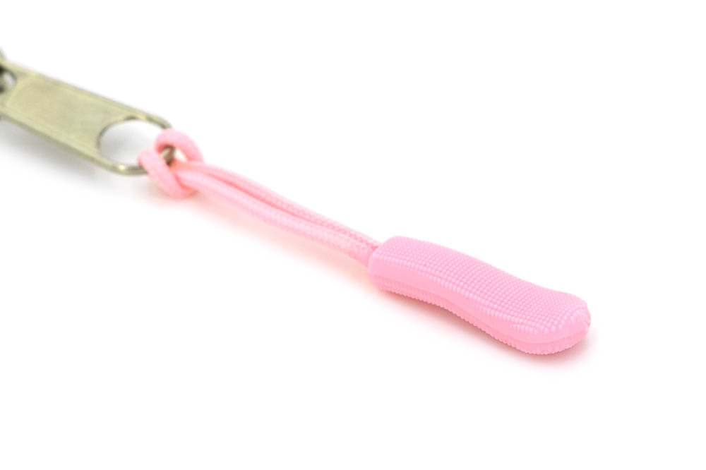 zipper pendant / zipper-strap - slim version - light pink - 10 pieces